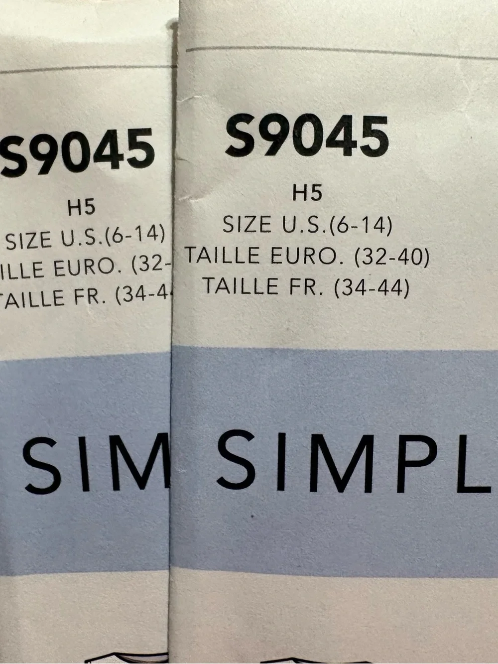 BN UNCUT SIMPLICITY 9045 H5 Sewing patterns